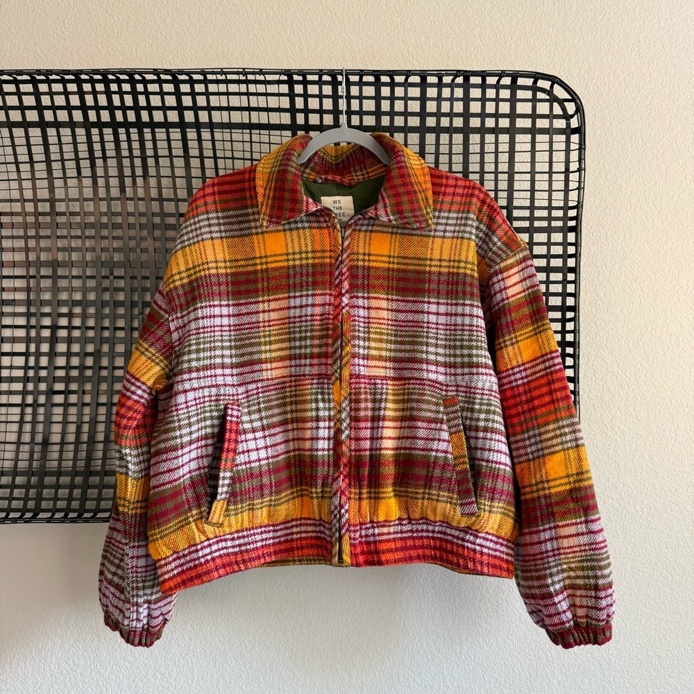 Free people We The Free Birdie Flannel Track Jacket